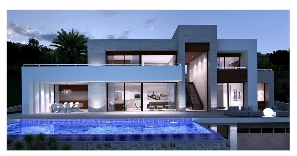 Eine neue Villa zu verkaufen mit Meerblick in Moraira